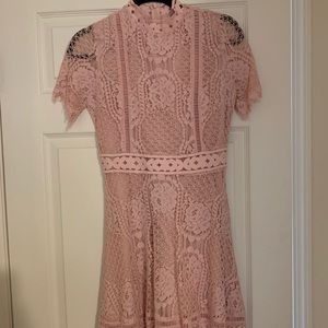 BB Dakota Lace Fit & Flare Dress